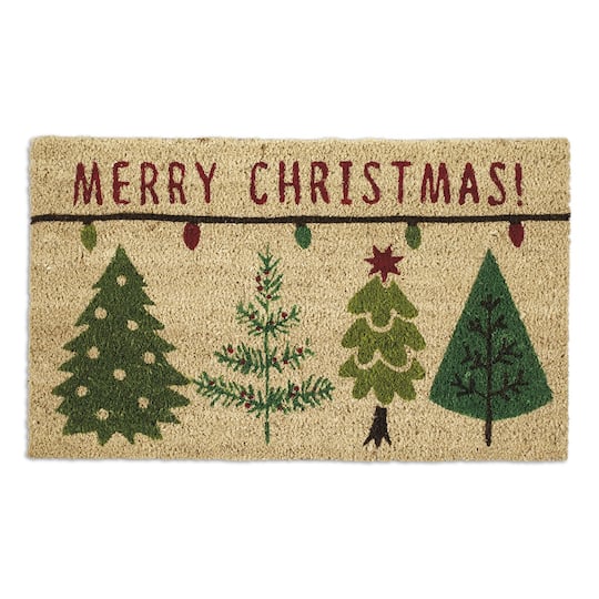 DII® Merry Christmas Trees Doormat | 18" x 30" | Michaels®